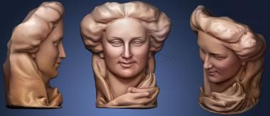 3D model Maurice Xhrouets Woman Head Statue (STL)